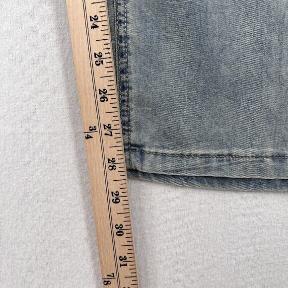 BAYRUE Summer Straight Pants Men 31 Retro Light Blue Wash Jeans Soft Relaxed NEW - Picture 14 of 14